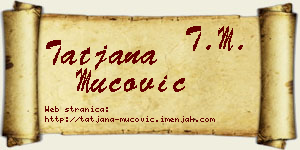 Tatjana Mucović vizit kartica